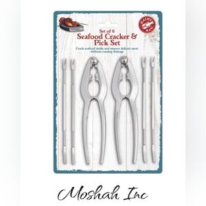 Seafood Cracker & Pick Set - Silver
